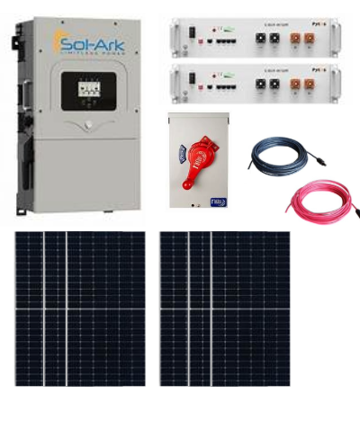 Off Grid Large Cabin/Home 12kWh Lithium Kit